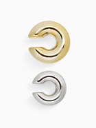 Серьги «Каффы» набор 2 шт., бублики, цвет серебро с золотом - Фото 1