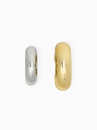 Серьги «Каффы» набор 2 шт., бублики, цвет серебро с золотом - Фото 6