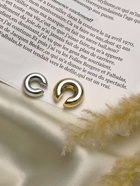 Серьги «Каффы» набор 2 шт., бублики, цвет серебро с золотом - Фото 9