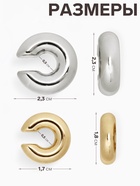 Серьги «Каффы» набор 2 шт., бублики, цвет золото с серебром - Фото 1