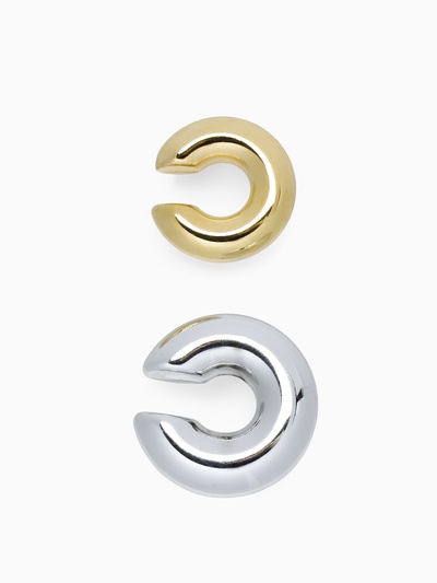Серьги «Каффы» набор 2 шт., бублики, цвет золото с серебром