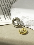 Серьги «Каффы» набор 2 шт., бублики, цвет золото с серебром - Фото 4