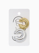 Серьги «Каффы» набор 2 шт., бублики, цвет золото с серебром - Фото 5