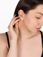 Серьги «Каффы» набор 2 шт., объёмные, цвет серебро - Фото 4