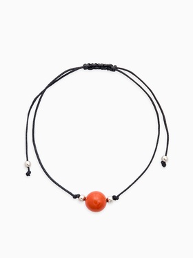 Браслет-оберег «Нить судьбы» шар №8, цветной в золоте (комплект 12 шт)