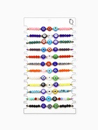 Браслет-оберег «Глазик» ассорти, цветной в серебре - Фото 1