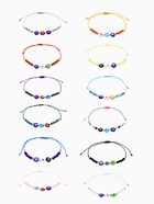 Браслет-оберег «Глазик» ассорти, цветной в серебре - Фото 3