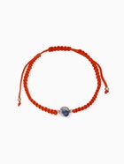 Браслет-оберег «Красная нить» шар №8, цветной в серебре - Фото 4