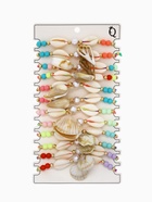 Браслет на нити «Ракушка» ассорти, цветной в золоте - Фото 4