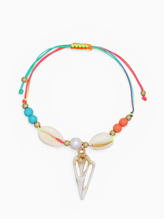 Браслет на нити «Ракушка» ассорти, цветной в золоте - Фото 1