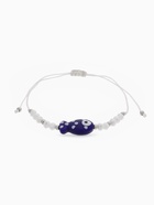 Браслет «Рыбка» на нити, белый в серебре - Фото 3