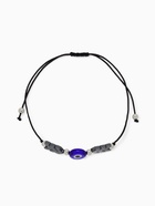 Браслет-оберег «Глазик» на нити, гематит, чёрный в серебре - Фото 3