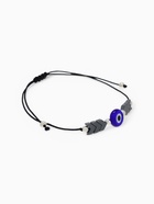 Браслет-оберег «Глазик» на нити, гематит, чёрный в серебре - Фото 4