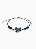 Браслет «Черепашка» на нити, бусина, тёмно-синий в серебре - Фото 4