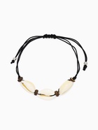 Браслет на нити «Ракушка. Кокос», d=7 см, чёрный в серебре - Фото 1