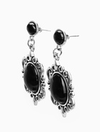 Серьги «Ажур» капля винтаж, чёрные в чернённом серебре - Фото 7