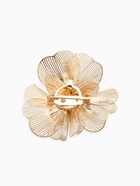 Брошь «Цветок Незабудки», белая в золоте - Фото 4