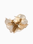 Брошь «Цветок Незабудки», белая в золоте - Фото 5