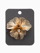 Брошь «Цветок Незабудки», белая в золоте - Фото 7