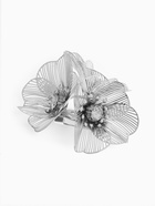 Брошь «Цветы» незабудки, белая в серебре - Фото 6