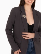 Брошь «Цветы» незабудки, белая в серебре - Фото 7