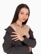 Бусы «Бисер», бусина №8, чёрно-белый в золоте, 40 см - Фото 3