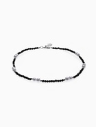 Бусы «Бисер», бусина №8, чёрно-белый в серебре, 40 см - Фото 6