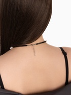 Бусы «Бисер», бусина №8, чёрно-белый в серебре, 40 см - Фото 9