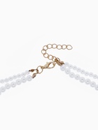 Бусы с жемчугом «Бусина», два ряда №4+6, белые в золоте, 50 см - Фото 5