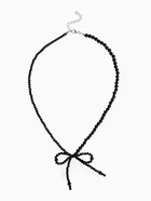 Бусы «Бантик», бусина №4.6, чёрные в серебре, 40 см - Фото 5