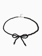 Бусы «Бантик», бусина №4.6, чёрные в серебре, 40 см - Фото 4