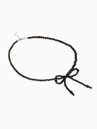 Бусы «Бантик», бусина №4.6, чёрные в серебре, 40 см - Фото 6