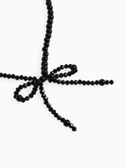 Бусы «Бантик», бусина №4.6, чёрные в серебре, 40 см - Фото 3