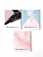 Тетрадь в клетку, 96 л., А5, на спирали «Мрамор» МИКС - Фото 4