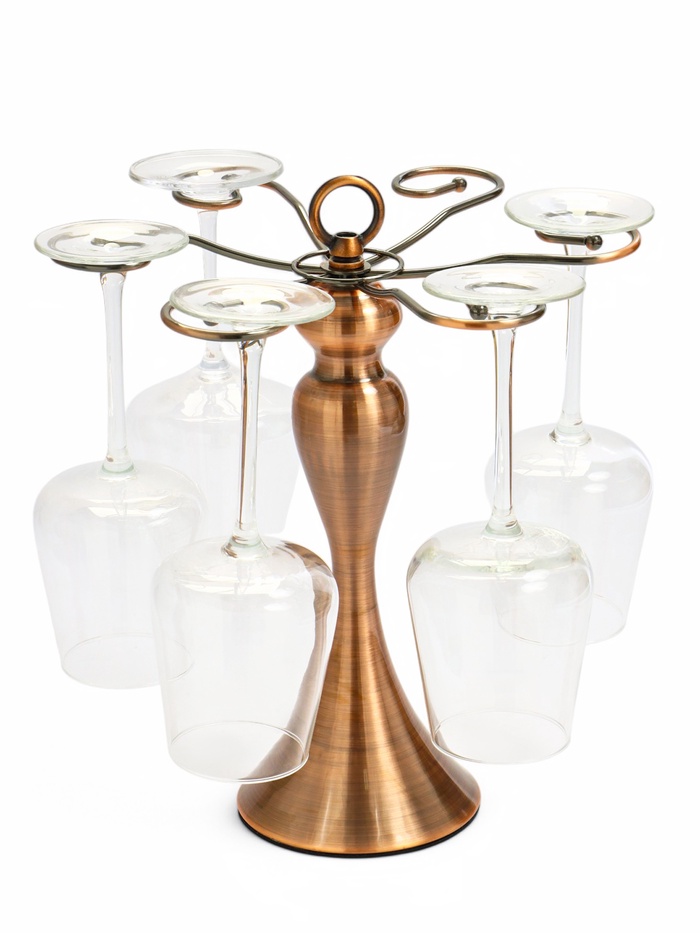 Подставка для бокалов, бронзового цвета, на 6 бокалов