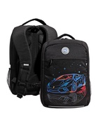 Рюкзак школьный, 39×26×19 см, Grizzly, эргономичная спинка, отделение для ноутбука, чёрный, RB-556-2_1 - Фото 1