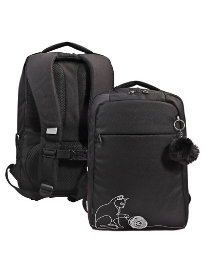 Рюкзак молодежный эргоном.спинка Grizzly 544 40*28*16 дев отд д/ноут, чер RD-544-2_1