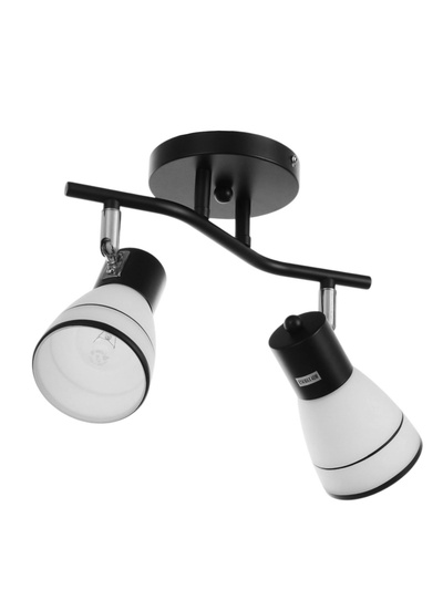 Спот потолочный «Айрис», 2хЕ14, 40 Вт, черный, 38×18×22 см