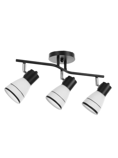 Спот потолочный «Айрис», 3хЕ14, 40 Вт, черный, 54×18×22 см