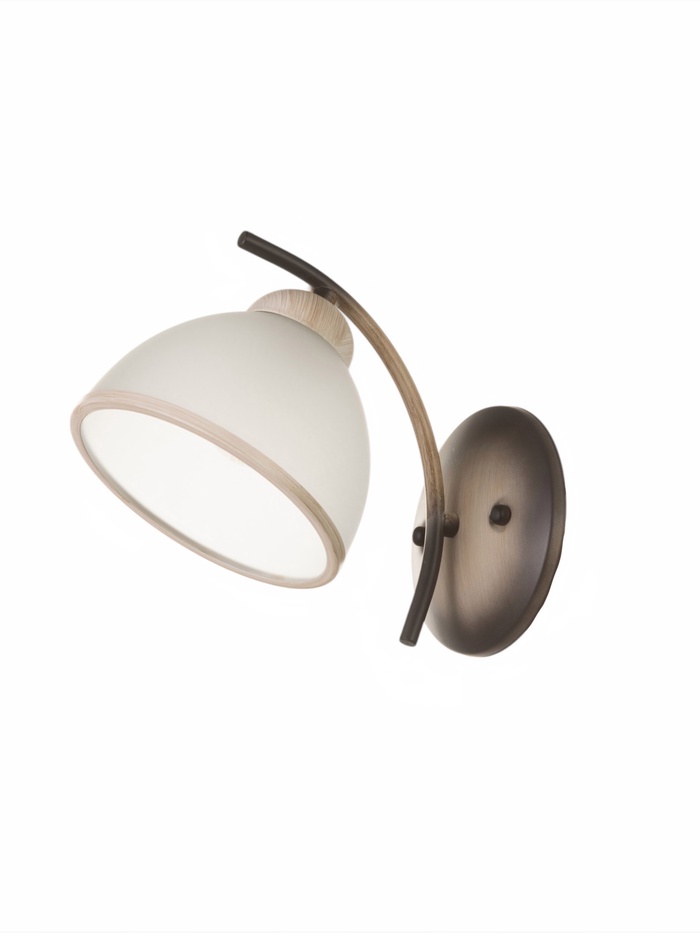 Бра настенное BayerLux «Джина», 1хЕ27, 40 Вт, черно-бежевый, 22×15×16 см - Фото 1