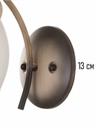 Бра настенное BayerLux «Джина», 1хЕ27, 40 Вт, черно-бежевый, 22×15×16 см - Фото 4