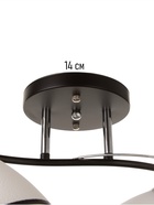 Люстра потолочная BayerLux «Ирида», 2хЕ27, 40 Вт, черно-хромовый, 42×19×24 см - Фото 5