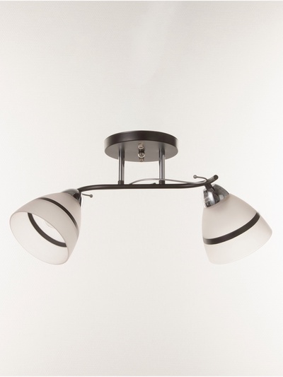 Люстра потолочная BayerLux «Лайма», 2хЕ27, 40 Вт, черно-хромовый, 50×15×24 см