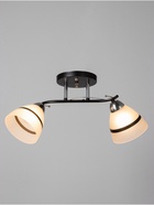 Люстра потолочная BayerLux «Лайма», 2хЕ27, 40 Вт, черно-хромовый, 50×15×24 см - Фото 2