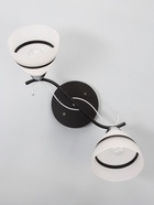 Люстра потолочная BayerLux «Лайма», 2хЕ27, 40 Вт, черно-хромовый, 50×15×24 см - Фото 4