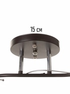 Люстра потолочная BayerLux «Лайма», 2хЕ27, 40 Вт, черно-хромовый, 50×15×24 см - Фото 5