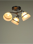 Люстра потолочная BayerLux «Лайма», 3хЕ27, 40 Вт, черно-хромовый, 46×46×24 см - Фото 2