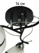 Люстра потолочная BayerLux «Лайма», 3хЕ27, 40 Вт, черно-хромовый, 46×46×24 см - Фото 5