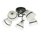 Люстра потолочная BayerLux «Лайма», 5хЕ27, 40 Вт, черно-хромовый, 55×55×24 см - Фото 1