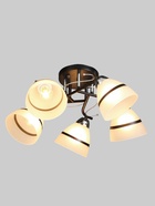 Люстра потолочная BayerLux «Лайма», 5хЕ27, 40 Вт, черно-хромовый, 55×55×24 см - Фото 2